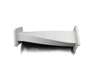 What are the unique design features of the Double Ridge Twist Waveguide that distinguish it from other waveguides?